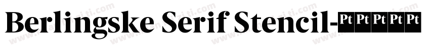 Berlingske Serif Stencil字体转换